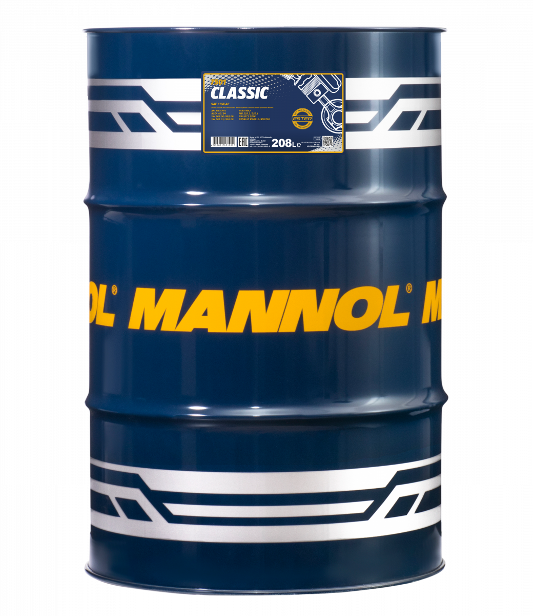 HULE MOTEUR 10W40 208L FUTS CLASSIC MANNOL