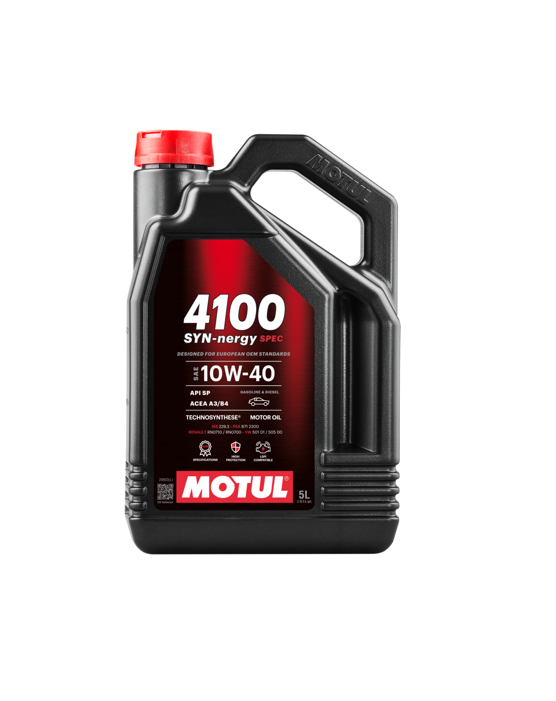 HUILE MOTEUR 10W40 5L 4100 SYN-NERGY MOTUL